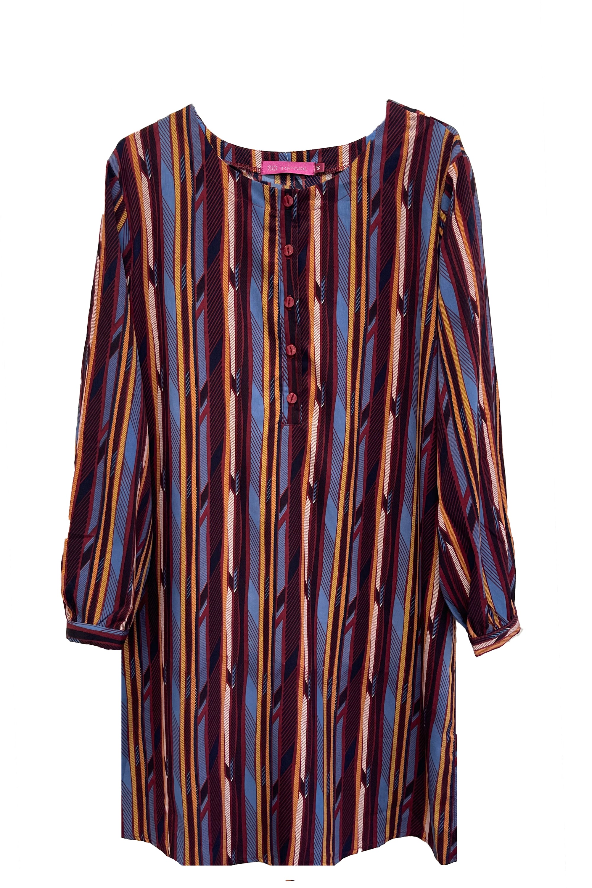 Stripe Abstract Long Blouse