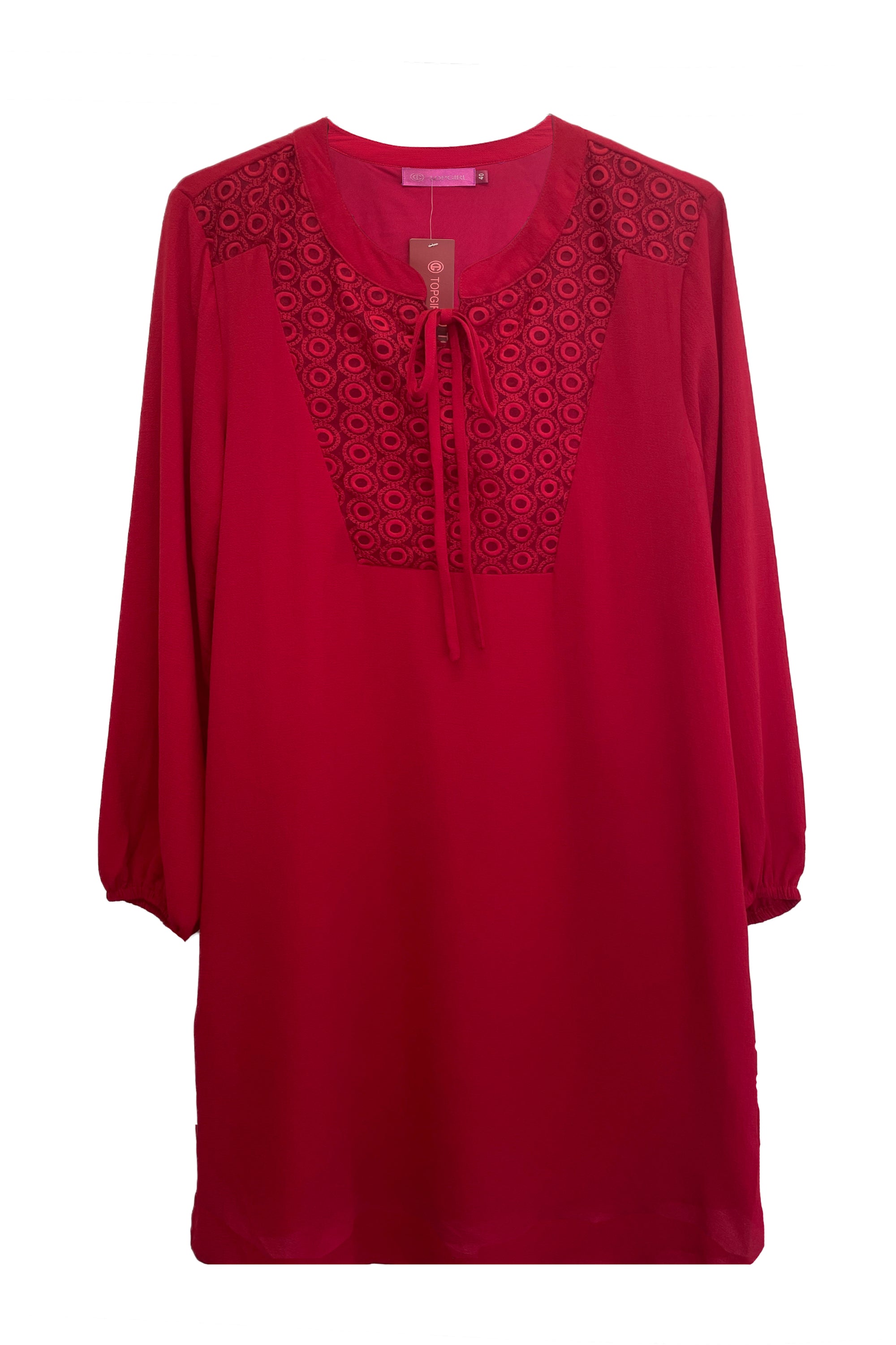 Kiera Embroidery Long Blouse