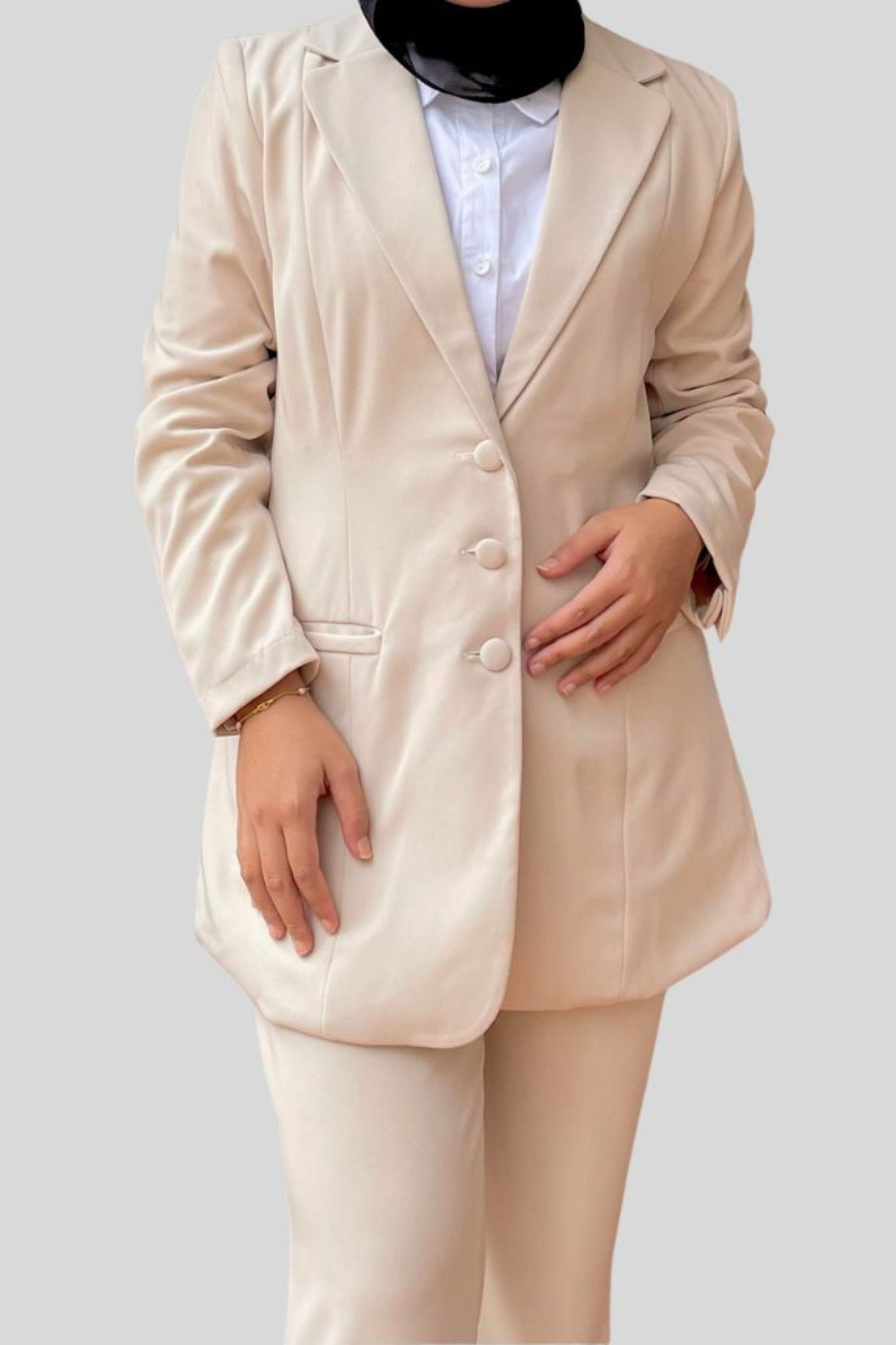 Structured Blazer - Light Khaki