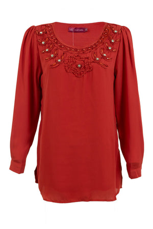 Pearls Neckline Blouse