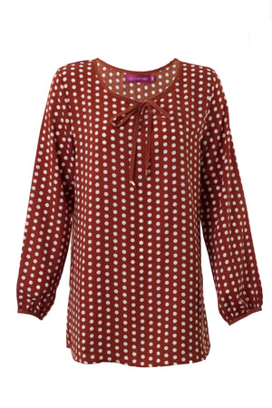 Polka Dot Satin Blouse