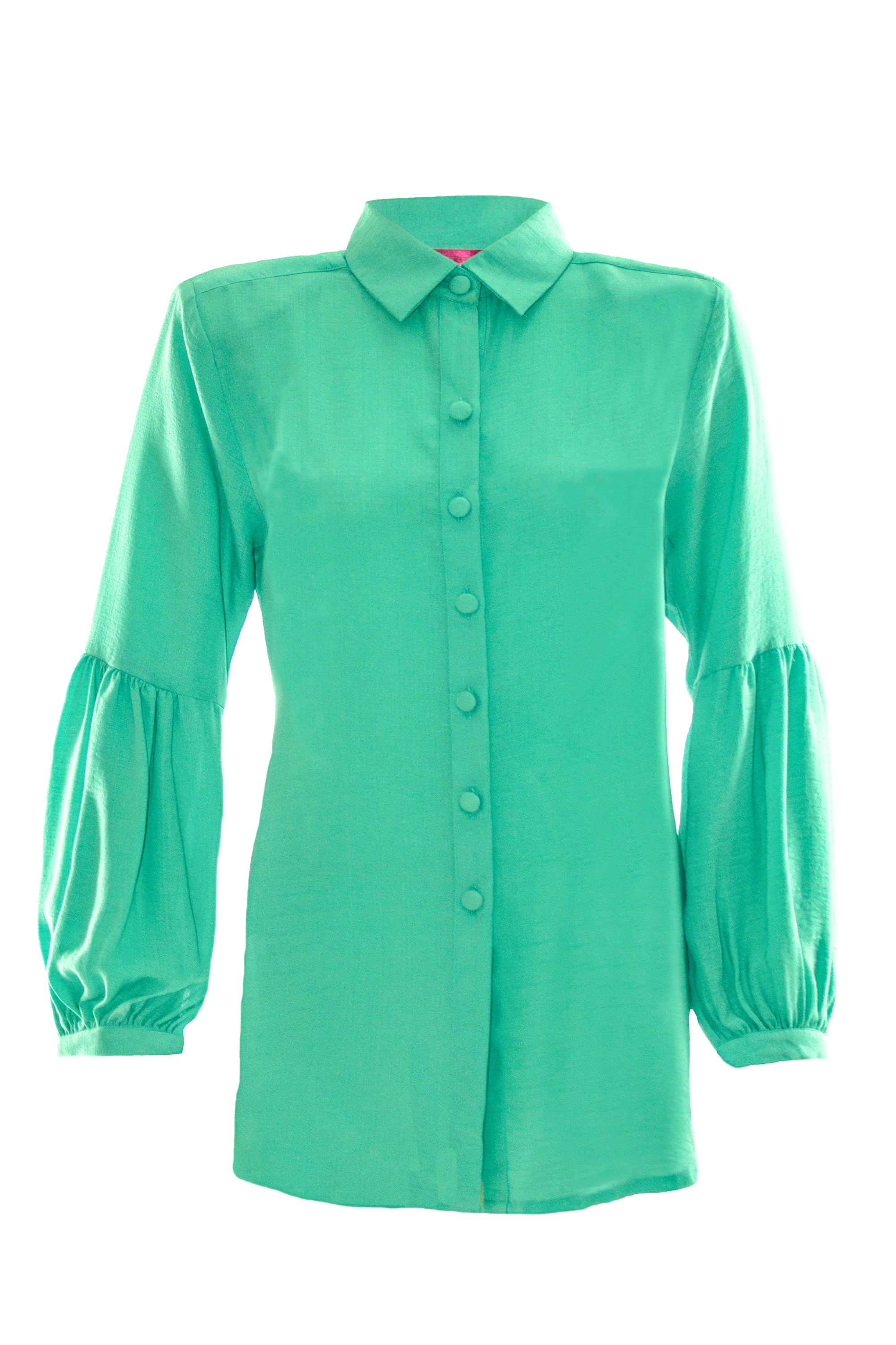 Puffy Sleeve Collar Blouse