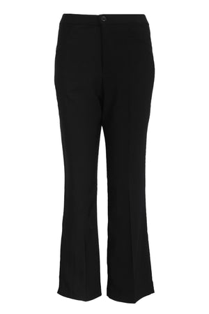 Stretchable Straight Cut Office Pants - Black