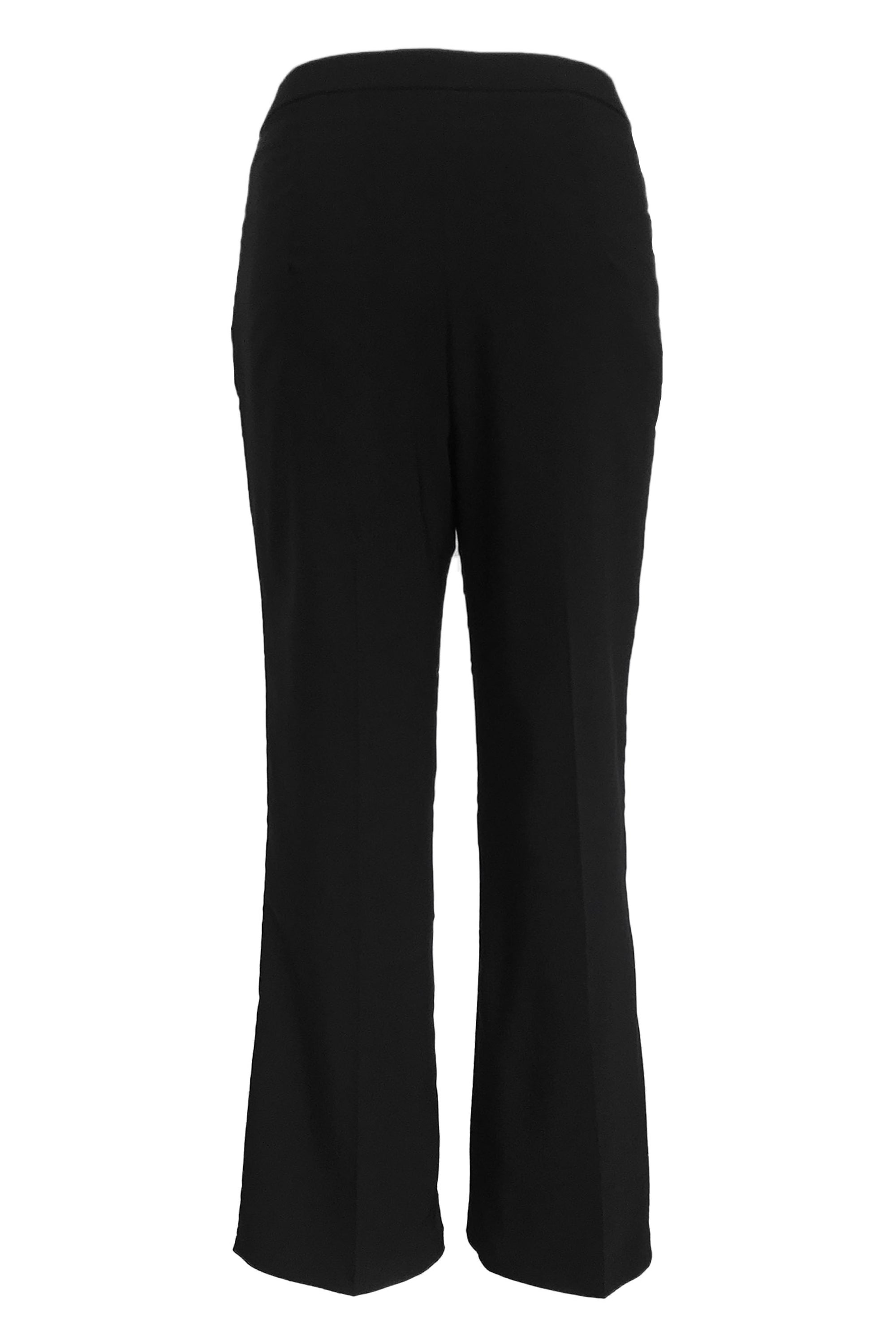 Stretchable Straight Cut Office Pants - Black